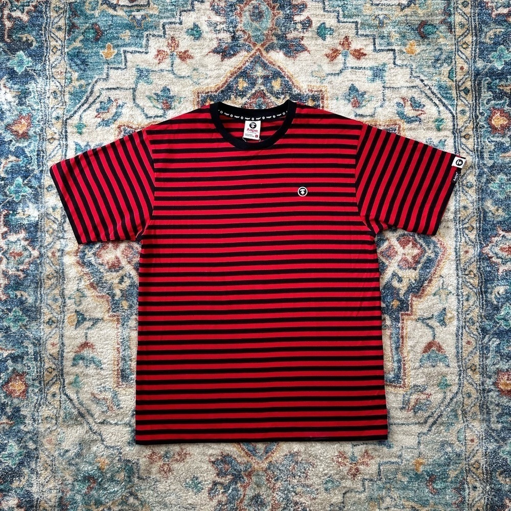 Aape NWT Striped Logo T-shirt Large